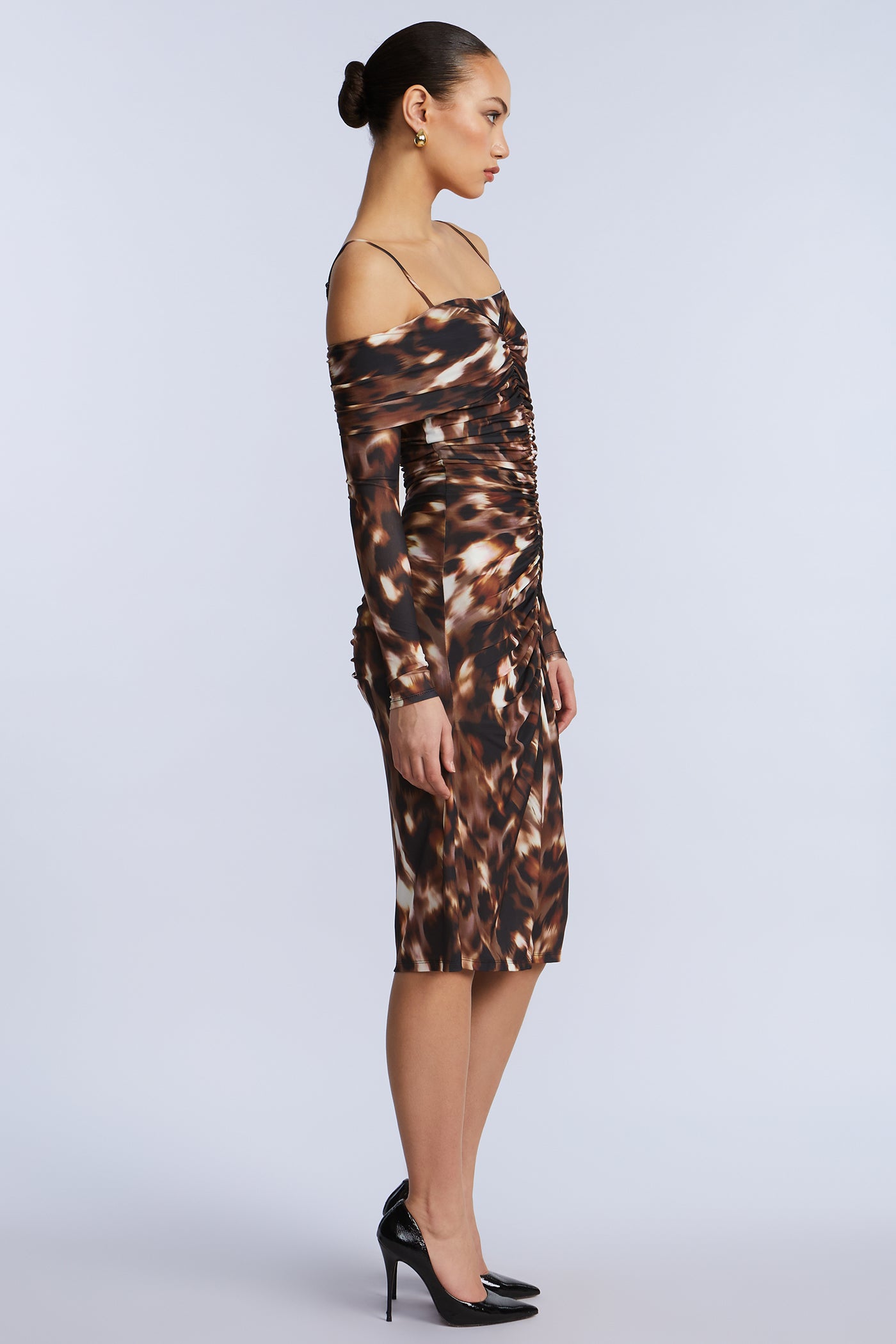 Jersey Off Shoulder Dress - Image 7