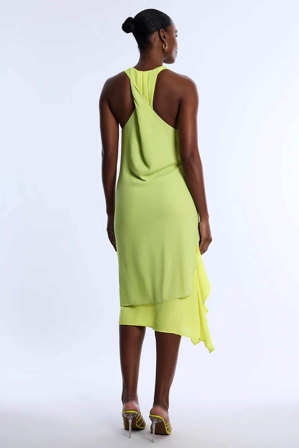 Twist And Drape Combo Dress - Image 2