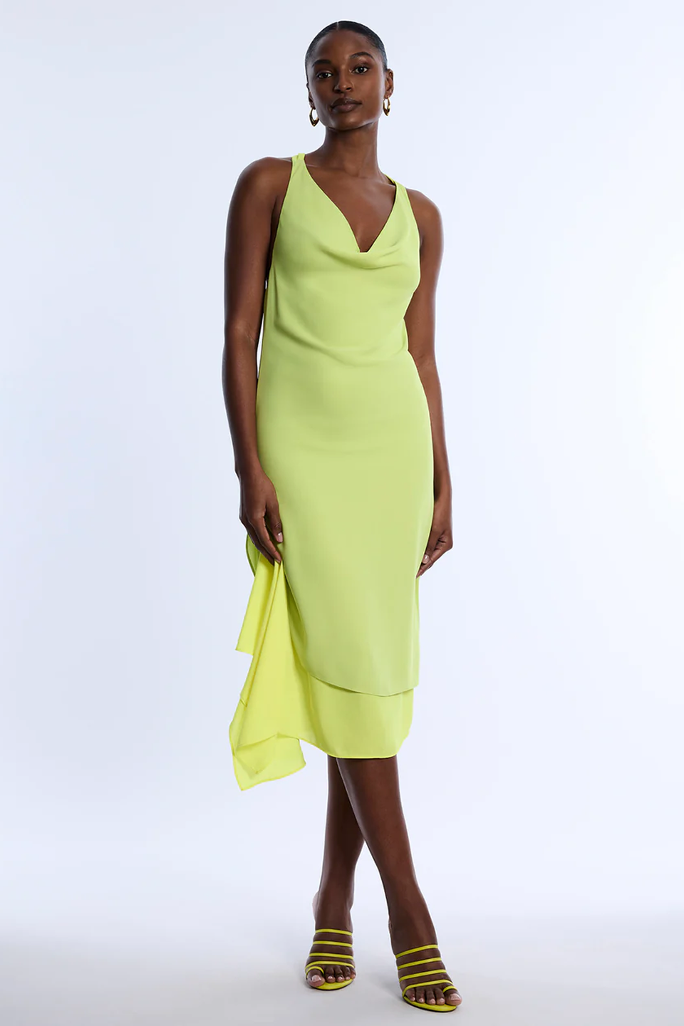 Twist And Drape Combo Dress - Image 5